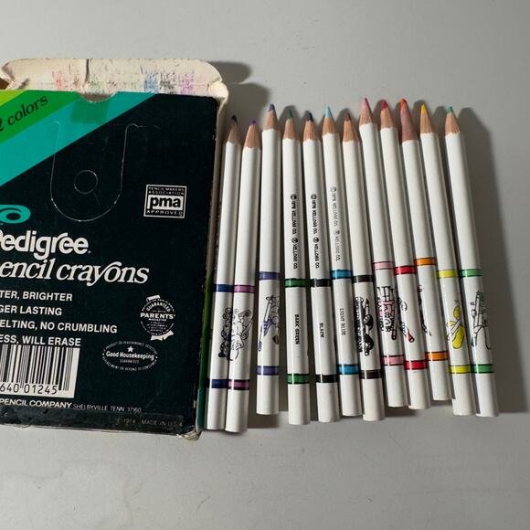 Vintage Pedigree 12 Pencils Art Crayons with Kellogg's Characters Non-Toxic43 - Picture 6 of 11